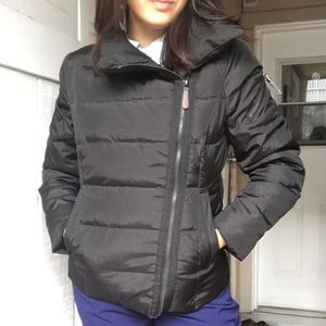 Andrew Marc Black Puffer Coat Asymmetrical Coat